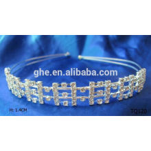 Nueva tiara de la hoja del rhinestone de la venta al por mayor de la manera